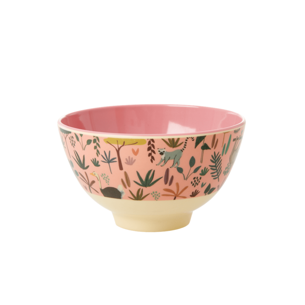 Jungle Pink Print Small Melamine Bowl By Rice DK